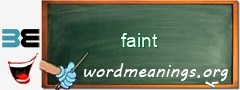 WordMeaning blackboard for faint